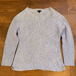 Talbots Petites Pima Cotton Sweater Shaker Knit Larkspur Blue Coastal Women’s M